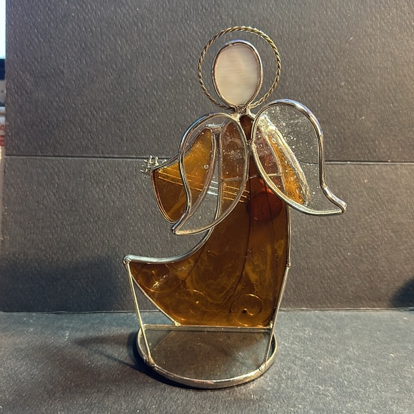 2x Stained Glass Angel Votive Or Tealight Candle Holder 7 inchesTall - Picture 4 of 9